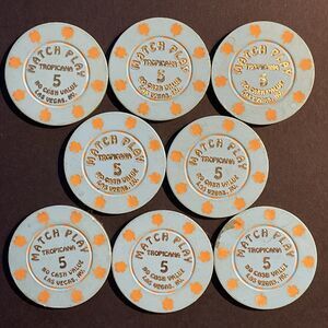Tropicana Casino Las Vegas Match Play. Set Of Eight.